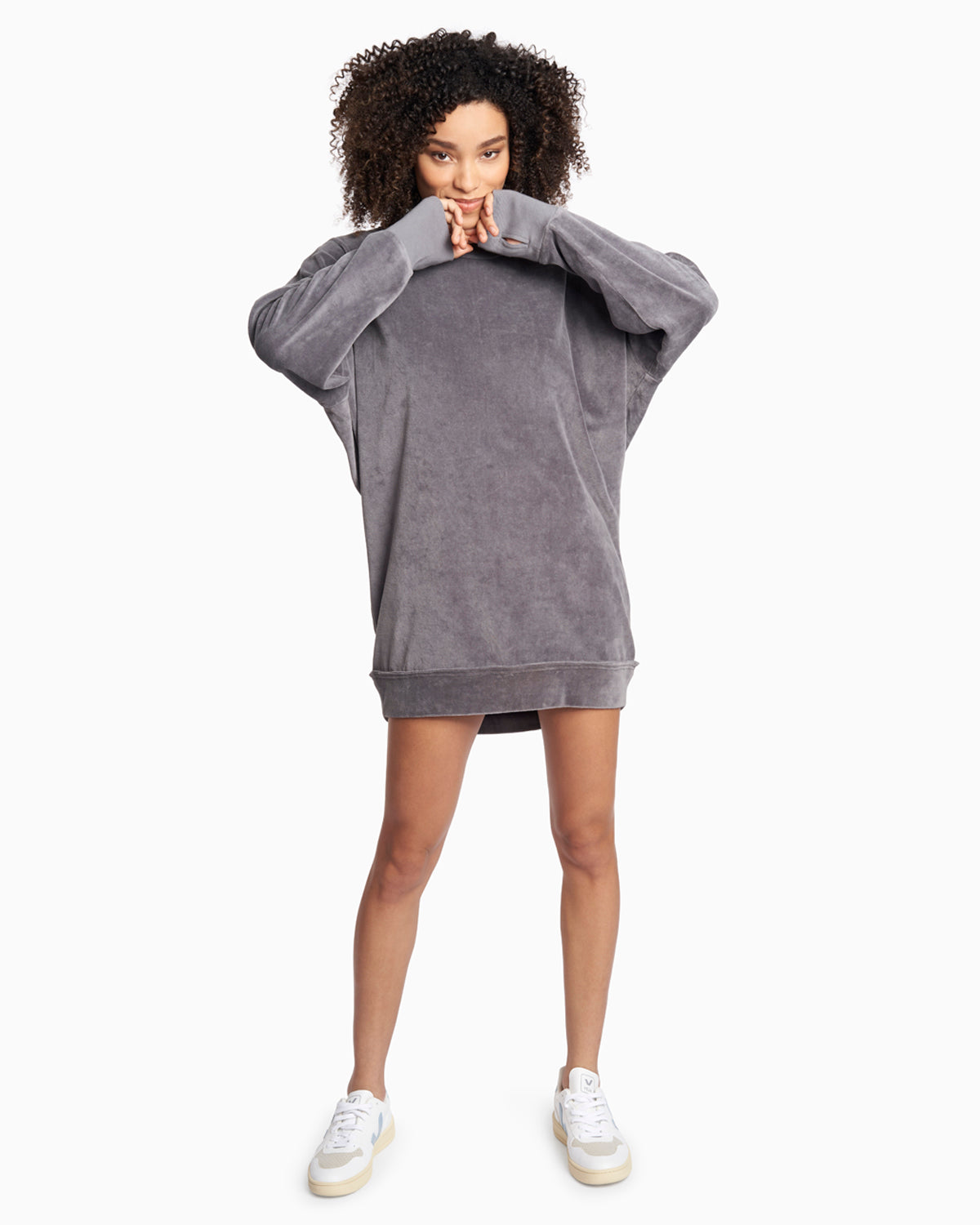 Amber Sweatshirt Dress by YesAnd Apparel